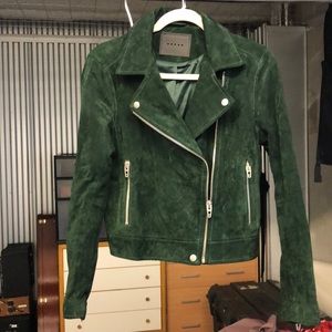 BLANKNYC green suede jacket